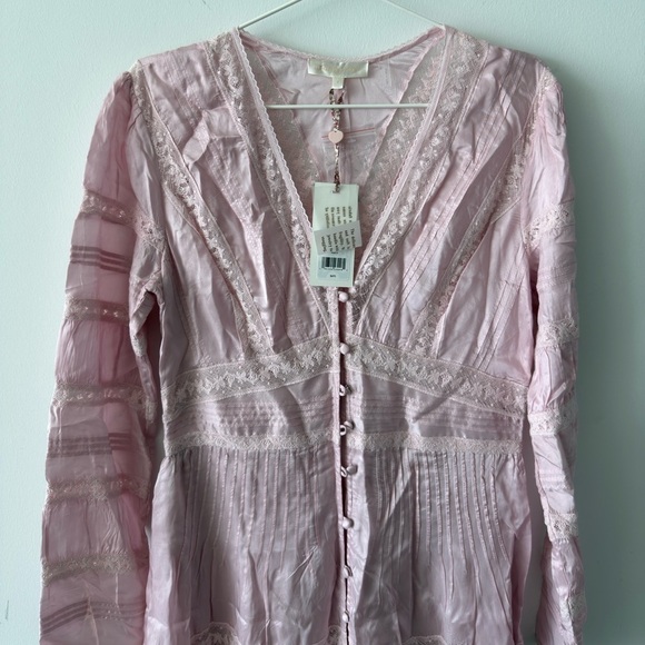 LOVESHACKFANCY Ellitia Dress in Light Lilac - Picture 6 of 13